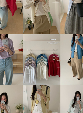 想象SAILORMOON -26年早春韩系纯色长袖百搭衬衫