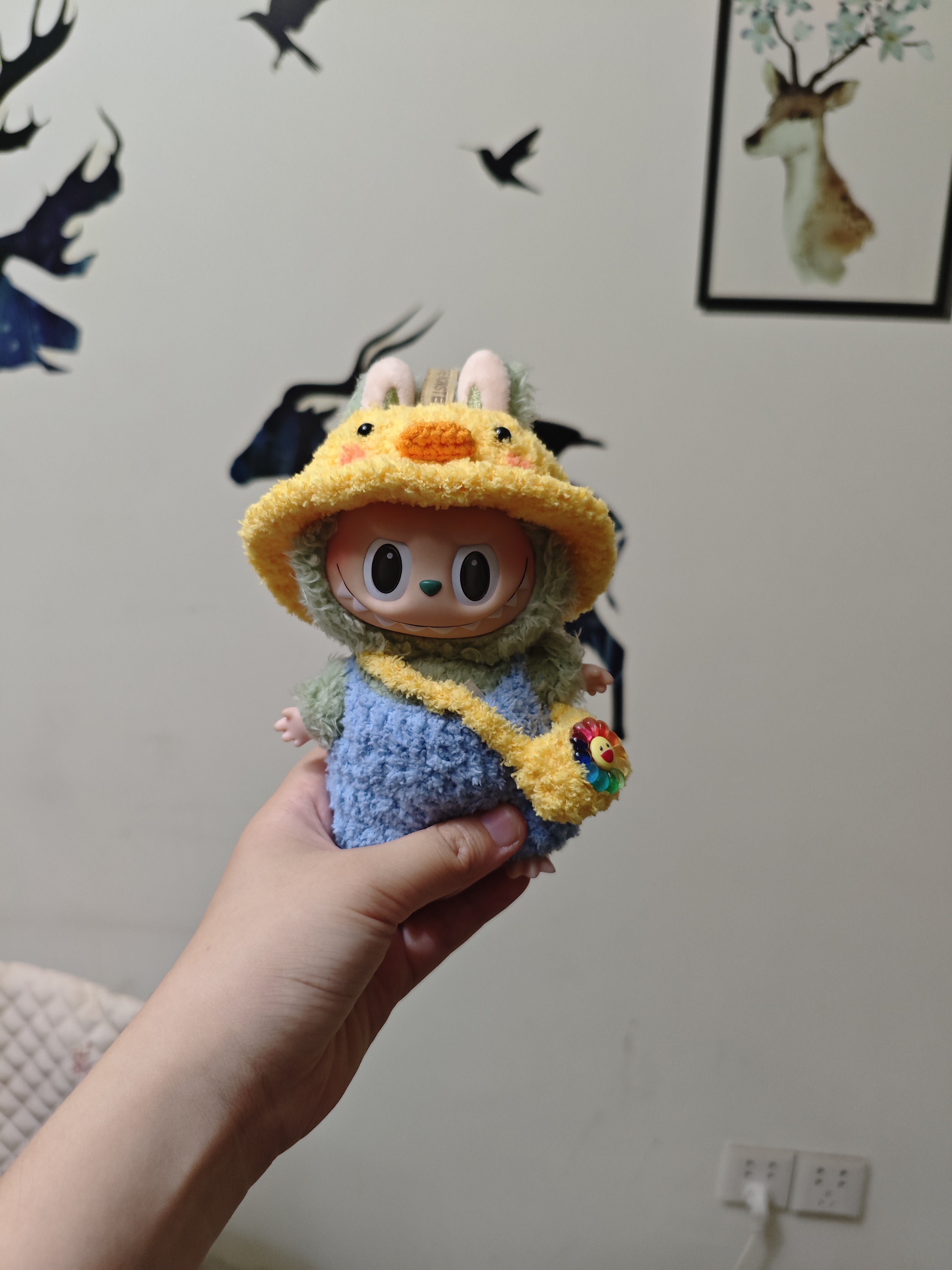 拉布布娃衣马卡龙1代,坐坐派对2代搪胶公仔衣服现货小鸭子娃衣