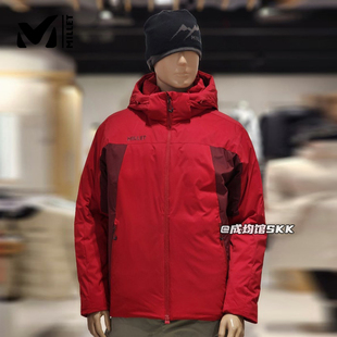 韩国代购MILLET觅乐男士鹅绒加厚羽绒服东北轻便保暖拼色外套