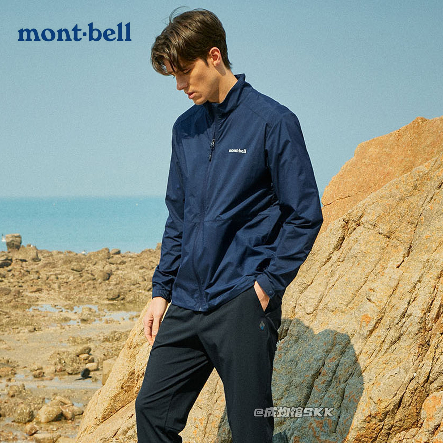 折扣韩国韩版montbell美山男士户外夏季运动轻薄皮肤衣防晒衣外套