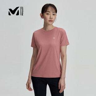 韩国代购直邮millet觅乐女士短款圆领短袖晾感运动速干T恤大折扣