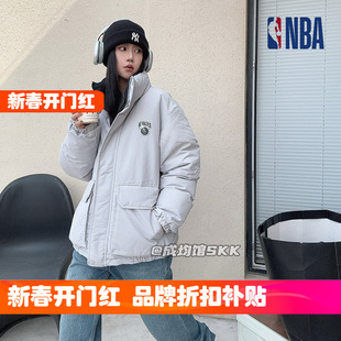 抄底大折扣韩国代购NBA双面两面穿厚羽绒服男女户外滑雪短款外套