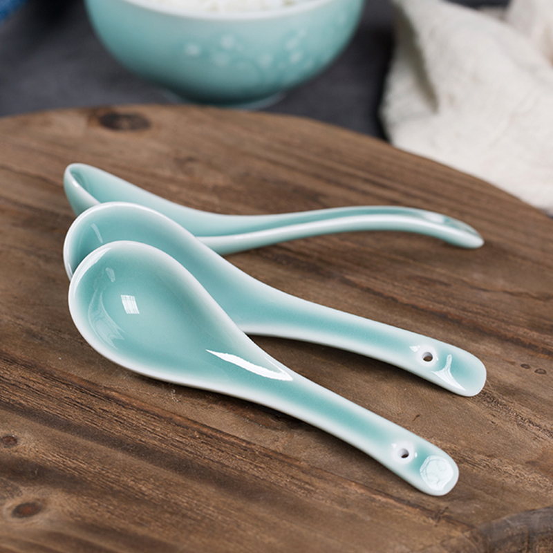 龙泉餐具青瓷小勺子盛粥家用酒店