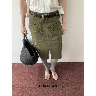 LONSLAN25SUMMER 口袋半裙 帅气复古工装