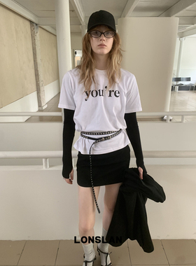 LOSLAN 25SS 夏日休闲街头感简约字母短袖T