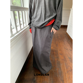 LONSLAN2025早秋新款 收腰直筒工装 半裙