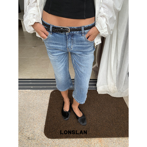 LONSLAN 26SUMMER低腰微喇叭七分牛仔裤
