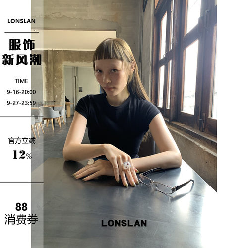 LONSLAN 2026SUMMER春夏新款 擦肩短袖短款显瘦T