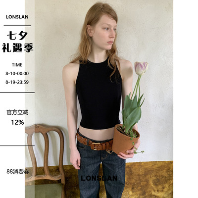 LONSLAN 2026SUMMER 夏季简约显瘦针织工字背心