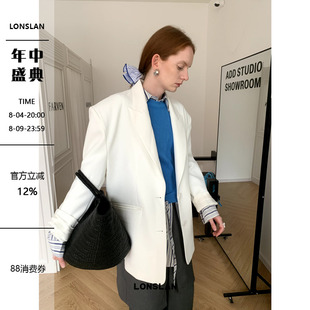 LONSLAN 2024AW NEW质感白色西装外套