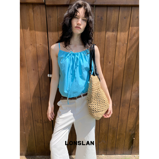 LONSLAN 26SUMMER绑带抽绳吊带背心