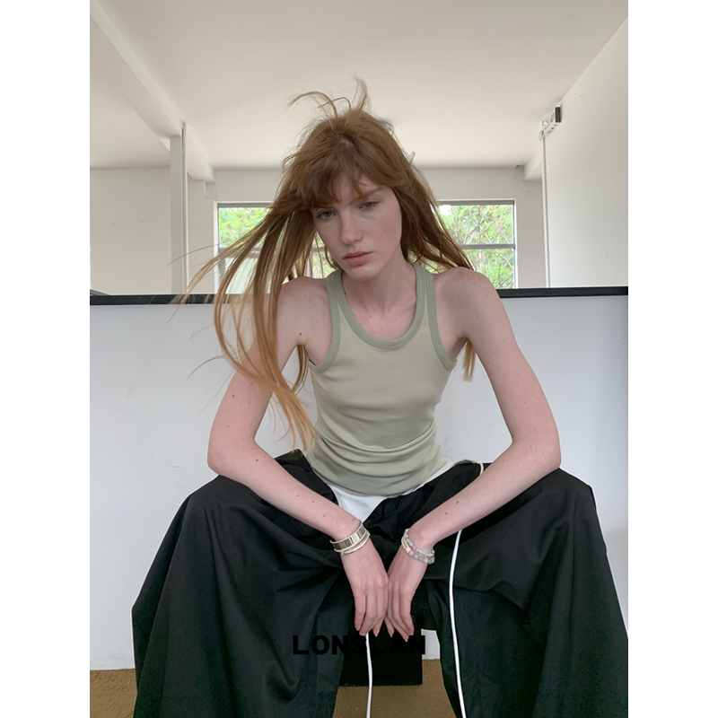 LONSLAN25SUMMER 螺纹基础显瘦工字背心