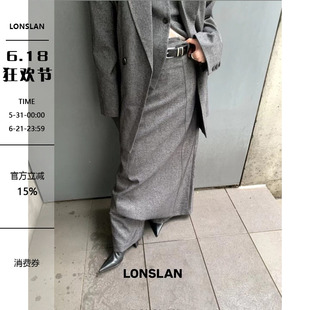 LONSLAN 2024AW NEW 西装直筒半裙