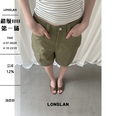 LONSLAN25SUMMER 个性工装口袋短裤