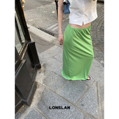 SUMMER LONSLAN 2025 冰丝垂感松紧半裙