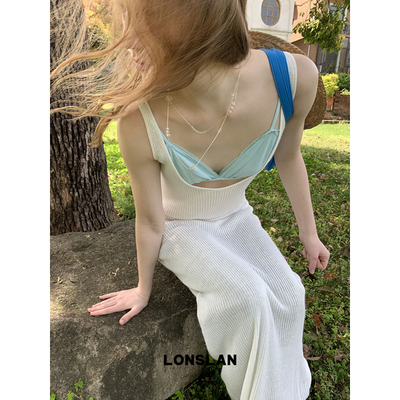 LONSLAN 2026SUMMER 夏季蕾丝边细带薄款彩色内搭内衣