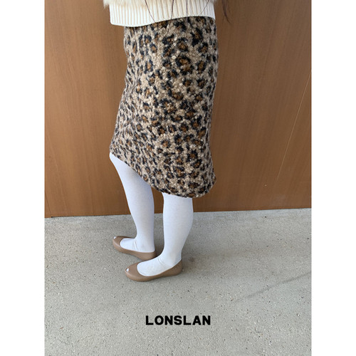 LONSLAN 25AW 12.8  00:00NEW 羊羔毛豹纹半裙