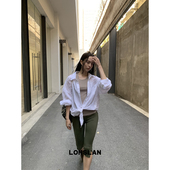 衬衫 LONSLAN25SUMMER 微透棉麻防晒长袖