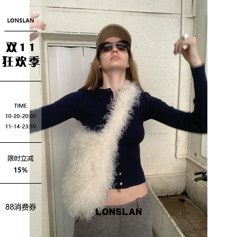 LONSLAN 24WINTER 11/10 20:00NEW 羊羔毛毛毛包包