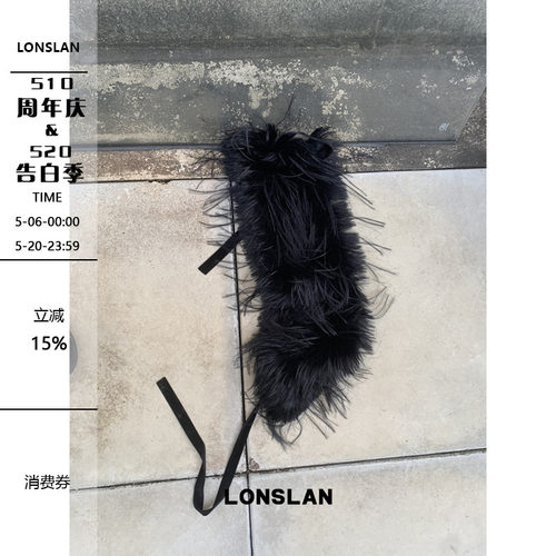 LONSLAN 24WINTER 11/10 20:00NEW 多用随意搭配绑带毛领围巾