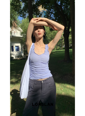 LONSLAN 25SUMMER 两面穿褶皱背心