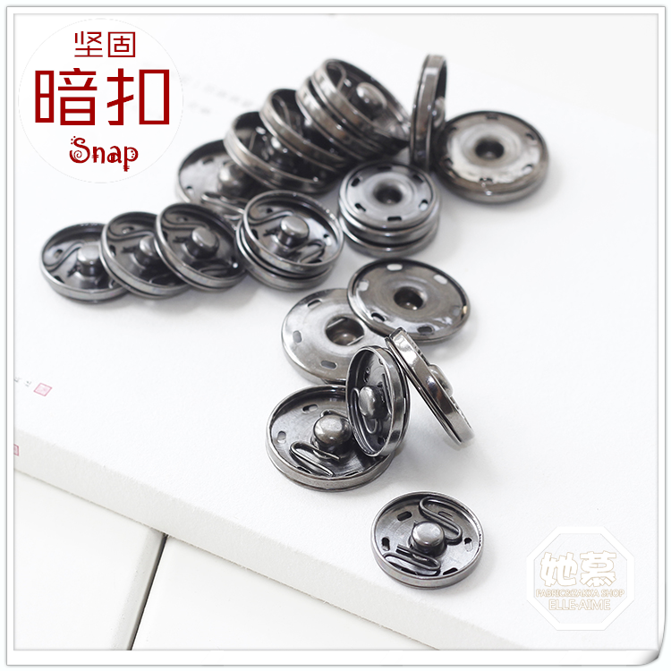 金属暗扣掀扣大衣隐形手缝子母扣纽扣 扣子风衣按扣摁扣 大号按扣