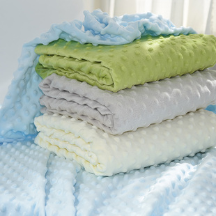 婴儿豆豆绒布料A类新生儿床品安抚抱枕布艺diy面料宝宝百家被底布