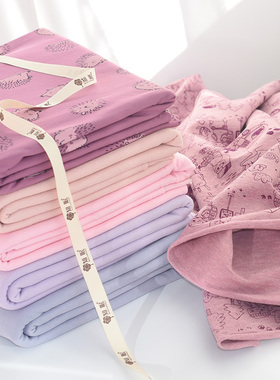 她慕宝宝卫衣面料精梳弹力拉架小毛圈全棉针织紫色运动套装服装布