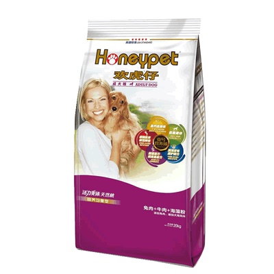 欢虎仔欢悦狗粮兔肉狗粮20kg贵宾