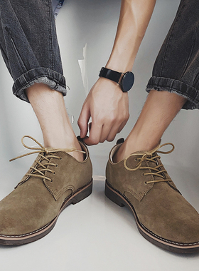 男鞋2025款秋冬季真皮男士休闲鞋英伦马丁鞋透气百搭软底小皮鞋潮