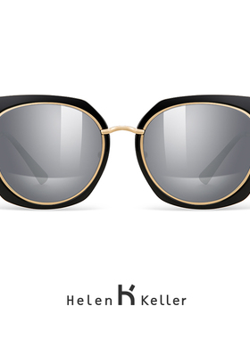 海伦凯勒新款性感猫眼墨镜女时尚旅游开车养眼太阳眼镜哈尔滨看雪