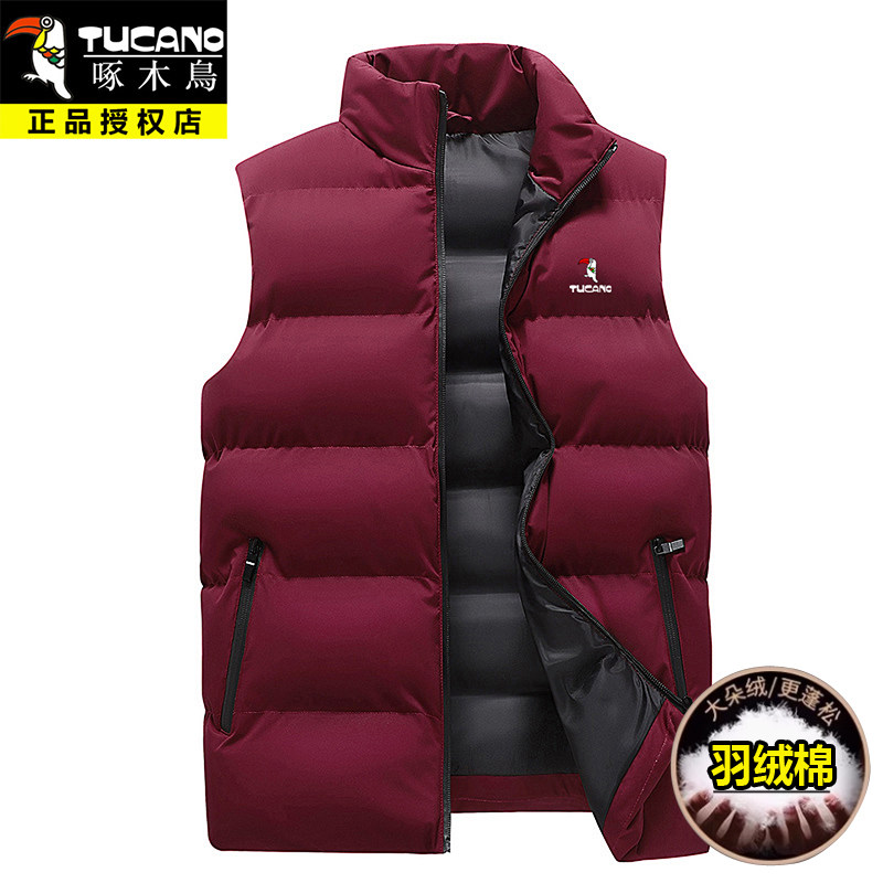啄木鸟秋冬男加厚保暖羽绒棉马甲