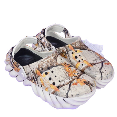 夏季新款波纹洞洞鞋沙滩凉鞋防滑