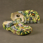 成人儿童印花迷彩猿人bape洞洞鞋 沙滩鞋 舒适拖鞋 凉鞋