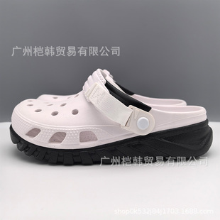 新款高品质EVA涡轮洞洞鞋花园鞋沙滩凉拖鞋透气半拖鞋超火防滑