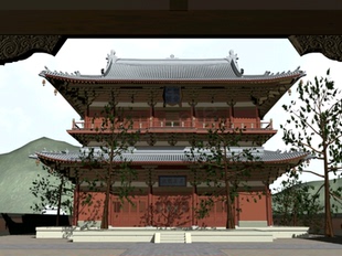 蓟县独乐寺观音阁测绘图纸木构大殿建筑斗拱CAD全套图纸古建设计