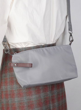 简约时尚经典百搭轻便灰色饺子包mini小包斜挎手机包斜跨包女士