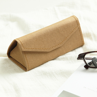 恋纸癖 水洗牛皮纸可折叠简约小清新学生眼镜盒近视盒眼睛盒男女