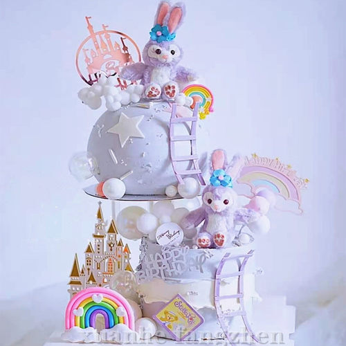创意悬浮仿真蛋糕模型生日展示品