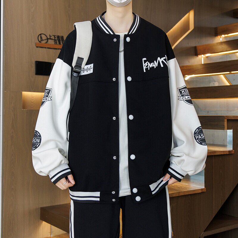 2026新款春季开衫卫衣男孩初中学生潮牌棒球服外套青少年大童上衣