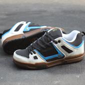 耐磨舒适厚底Ollie尖翻面包板鞋 黑黄底DVS滑板鞋 男系带休闲运动鞋