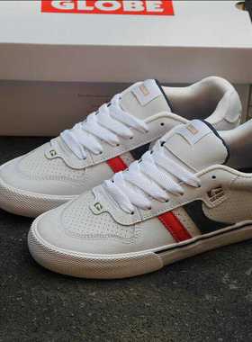 纯白色GLOBE专业滑板鞋男女运动鞋耐磨舒适防滑低帮舒适BMX鞋SK8