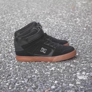 DC耐磨防滑减震舒适透气运动sk8街舞板鞋 魔术贴 儿童专业滑板鞋