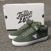 MID翻毛皮耐磨防滑透气运动板鞋 20周年FALLEN中帮滑板鞋 TREMONT