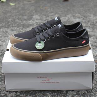系带百搭学生潮流运动鞋 黑色低帮帆布休闲板鞋 牛筋底GLOBE男女鞋