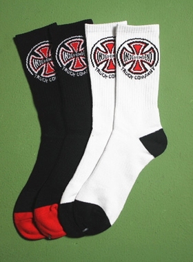 一双包邮 欧美sk8街头indep滑板街舞滑雪冲浪BMX中筒毛巾男女袜子