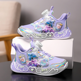 ABCkings女童鞋子2025秋冬新款女孩皮面防水运动鞋软底防滑公主鞋