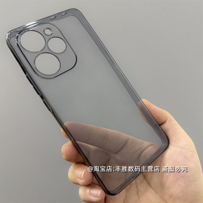 适用真我neo7Turbo手机壳RealmeNeo7半透黑透明保护套硅胶小孔全包圆弧边防摔超薄软壳男女新款清水套