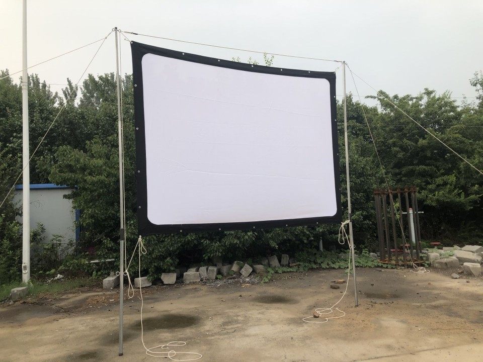 户外老款流动电影幕布加厚圆角帆布数字电影银幕布投影屏幕放映机幕折