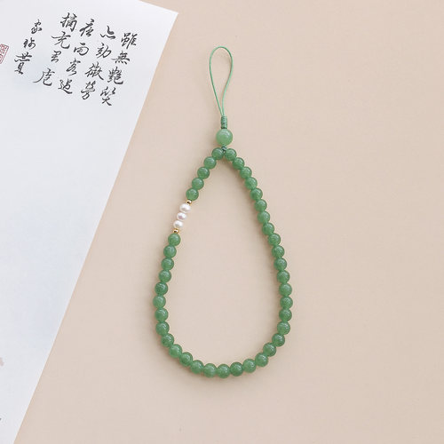 和田玉色手机挂绳防丢手机链
